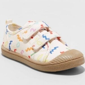 Kids Size 10T  Multicolor fabric Hook & Loop Sneakers. Cat & Jack